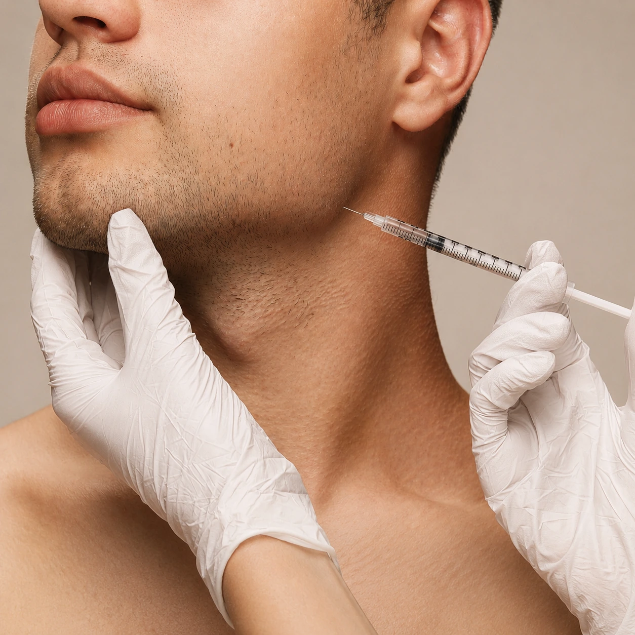 Jawline sculpting for Korean facial contouring and sculpting for men at MeOne Aesthetic Clinic in Dubai