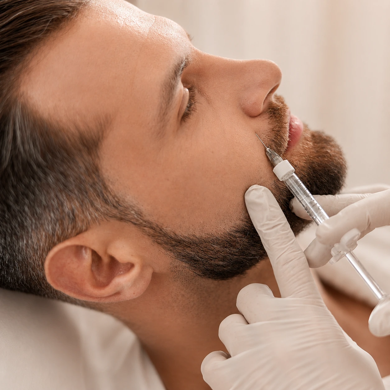 Facial fat refinement for Korean facial contouring and sculpting for men at MeOne Aesthetic Clinic in Dubai