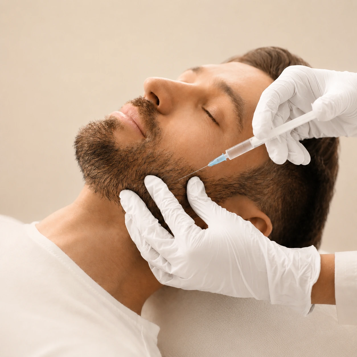 Beard aesthetic customisation for Korean hair and grooming aesthetics for men at MeOne Aesthetic Clinic in Dubai